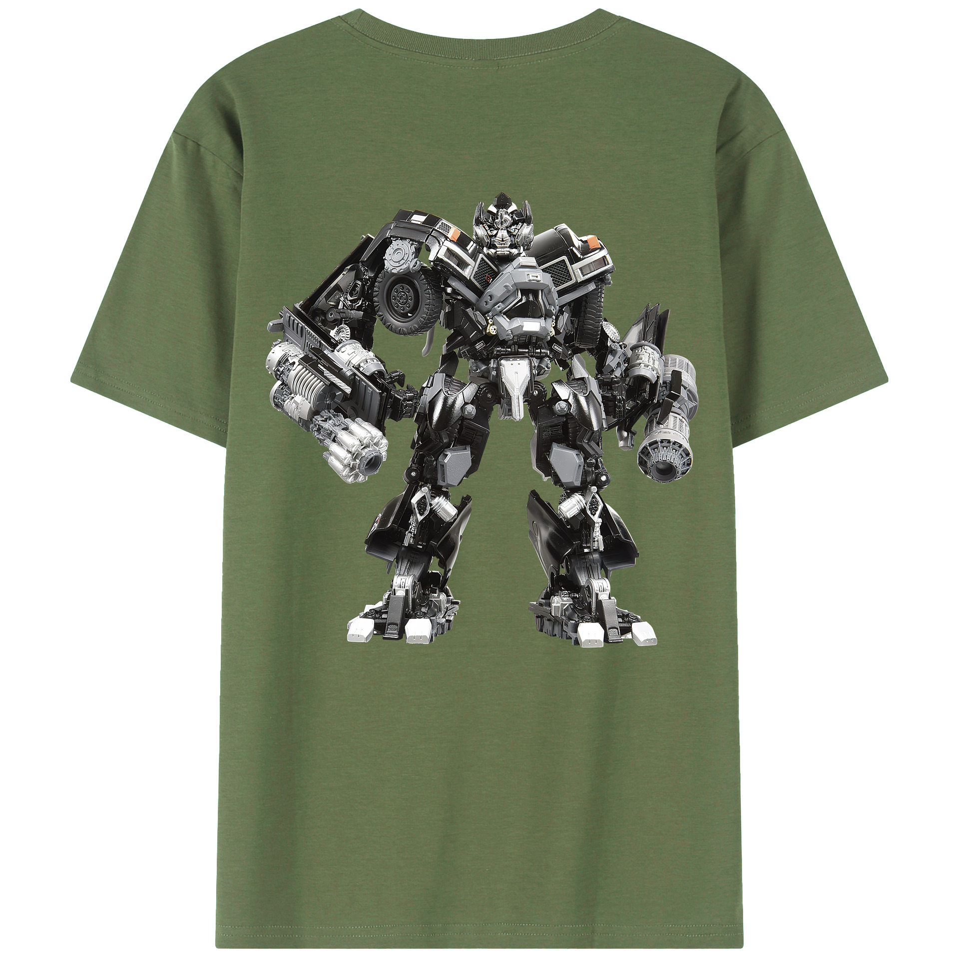 （画像用） Transformers トランスフォーマー 綿100％ メンズ半袖Tシャツ（バックプリント） 通気性